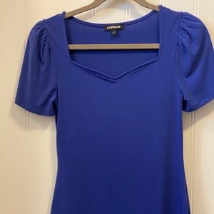 Blue fitted shirt